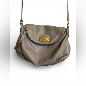 Marc by Marc Jacobs Classic Q Natasha Gray Pebbled Leather Crossbody Bag